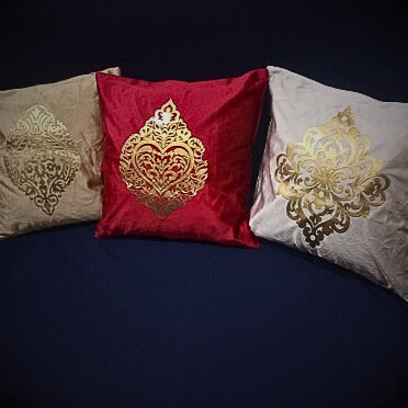 Luxury Velvet Laser Cut Sofa Cushion Cover , 16*16 front , slick with zip