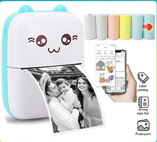 Mini Printer Portable Wireless Bluetooth Smart Phone Inkless Printers