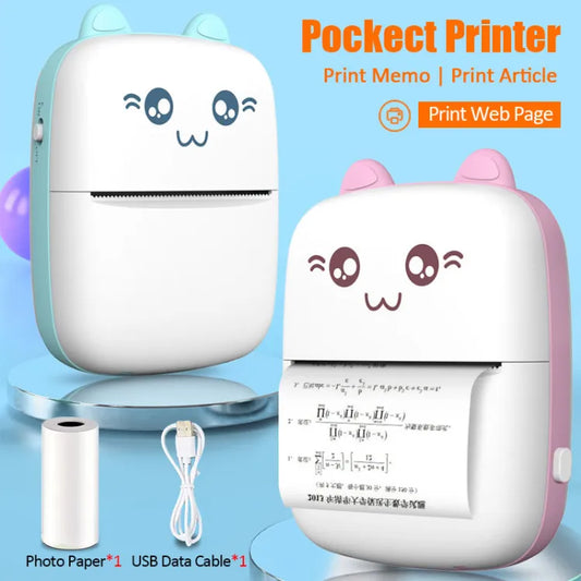 Mini  Portable Thermal /Inkless , Bluetooth Smart Printer